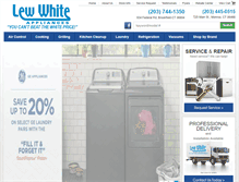 Tablet Screenshot of lewwhiteappliance.com